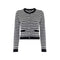 KOCCA Cardigan Cardigan Donna girocollo a righe Bianco nero A24 - KOCCAMICHAELA - F0037 - S - Francavilla Moda